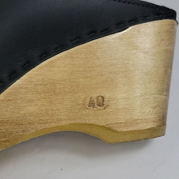 No. 6 Black New School Wedge Clog -Women's - Picture 9 of 13